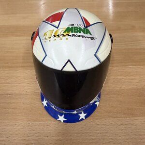 Racing Autograph Helmet MBNA NASCAR 10 Years American Flag Design 6" x 4"